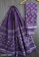 Pure linen salwar kameez material - Eshana Collections