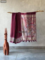 Linen printed sarees - Eshana Collections