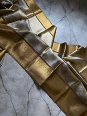 Golden semi Kanjivaram Tissue silk saree - Eshana Collections