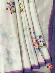 Soft and silky satin crepe sarees - Eshana Collections