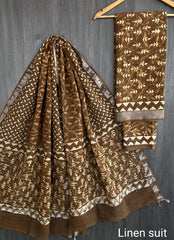 Pure linen suit/ salwar material - Eshana Collections