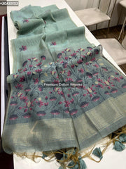 Cotton sarees in pichwai weaving - Eshana Collections