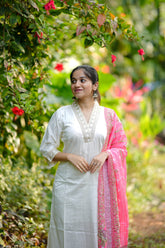 White salwar set - Eshana Collections