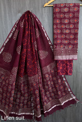 Pure linen salwar kameez material - Eshana Collections