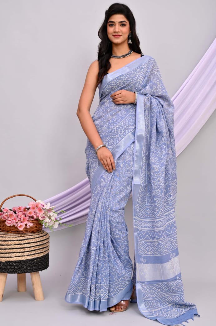Linen Cotton Sarees - Eshana Collections
