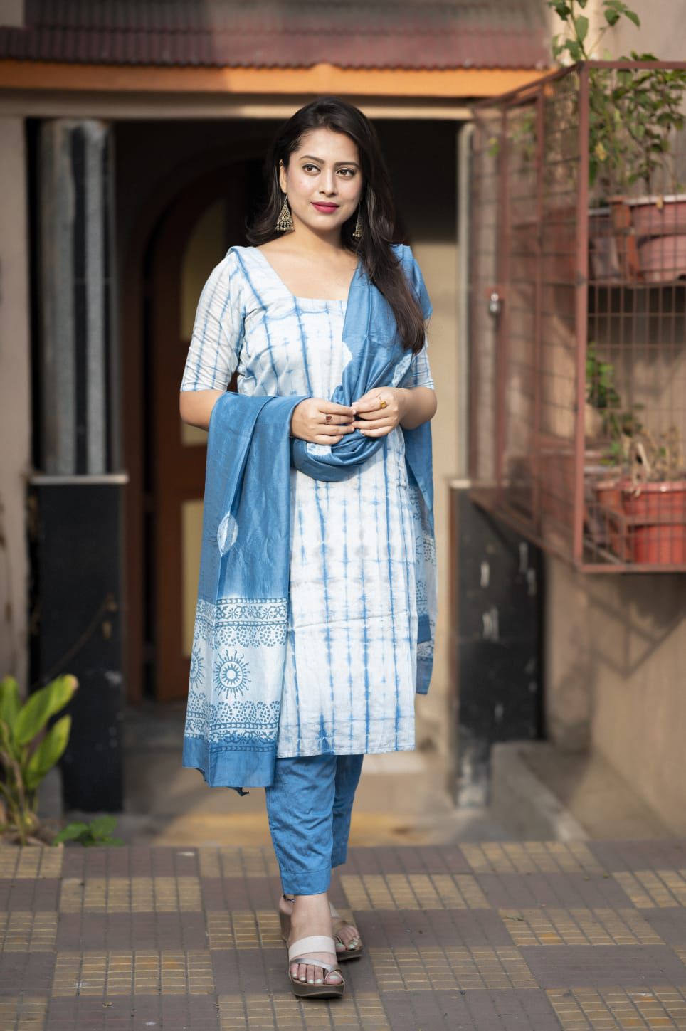 Unstitched salwar materials ( chanderi cotton)