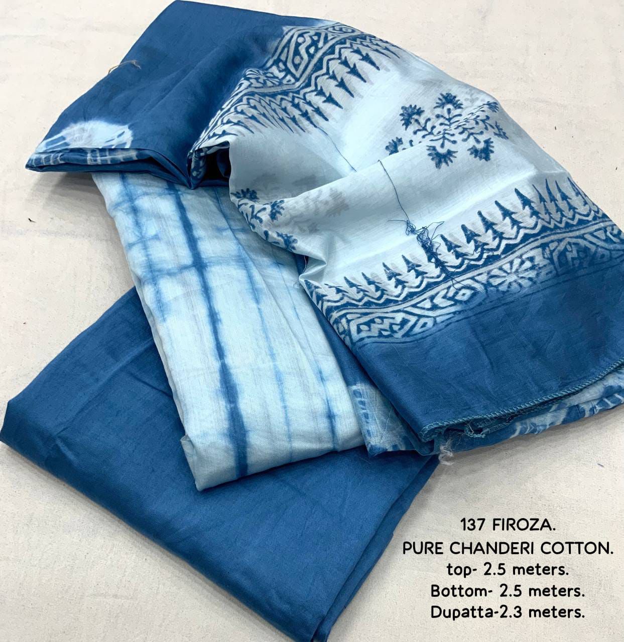 Unstitched salwar materials ( chanderi cotton)
