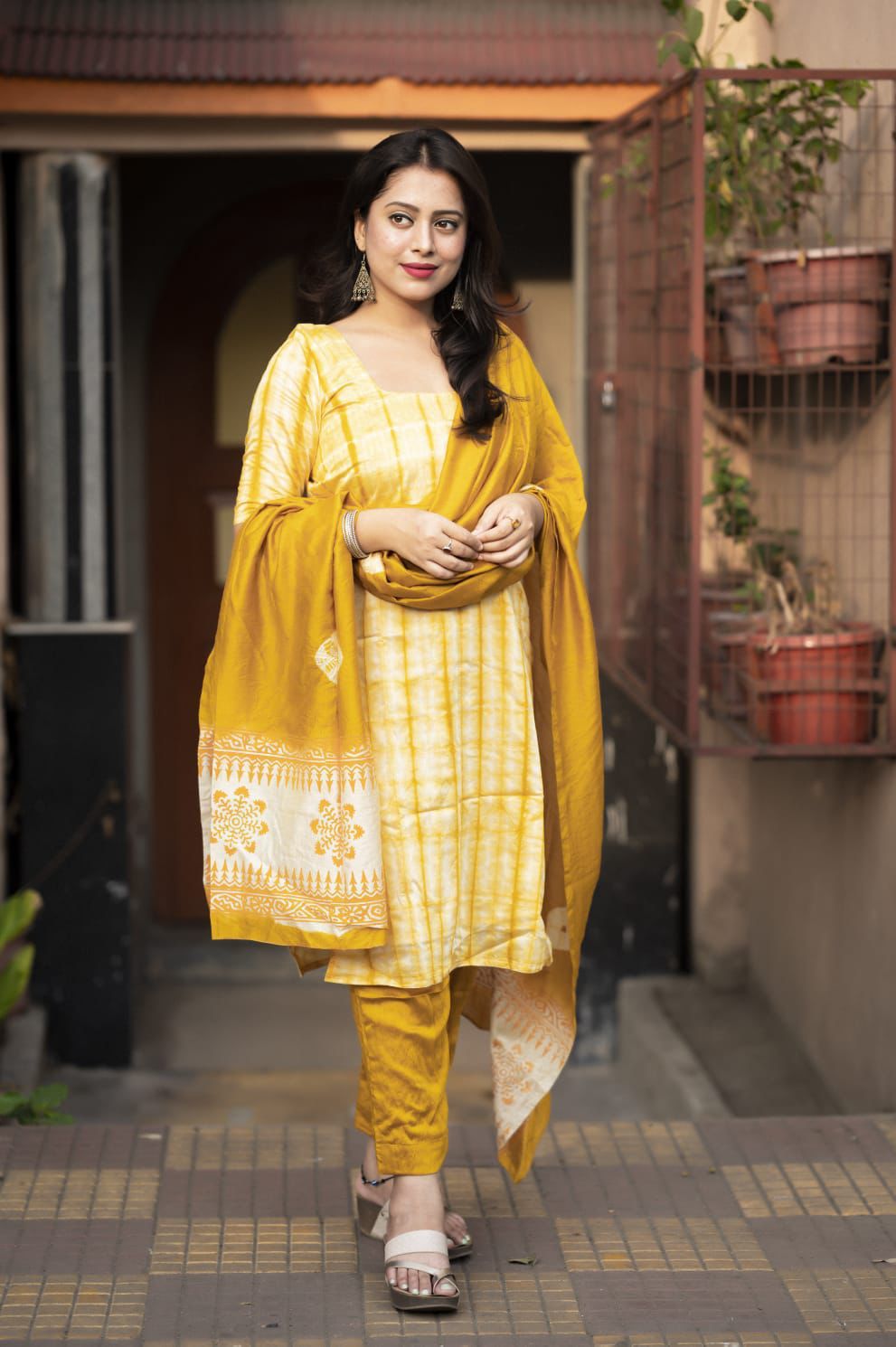 Unstitched salwar materials ( chanderi cotton)