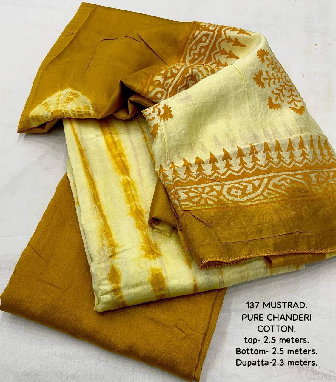 Unstitched salwar materials ( chanderi cotton)