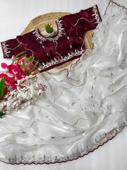 Pure Soft Jimmy Choo Silk Saree - Eshana Collections