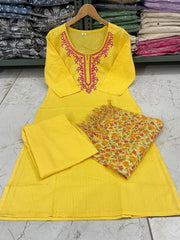 Pure cotton katha handwoven kurta - Eshana Collections