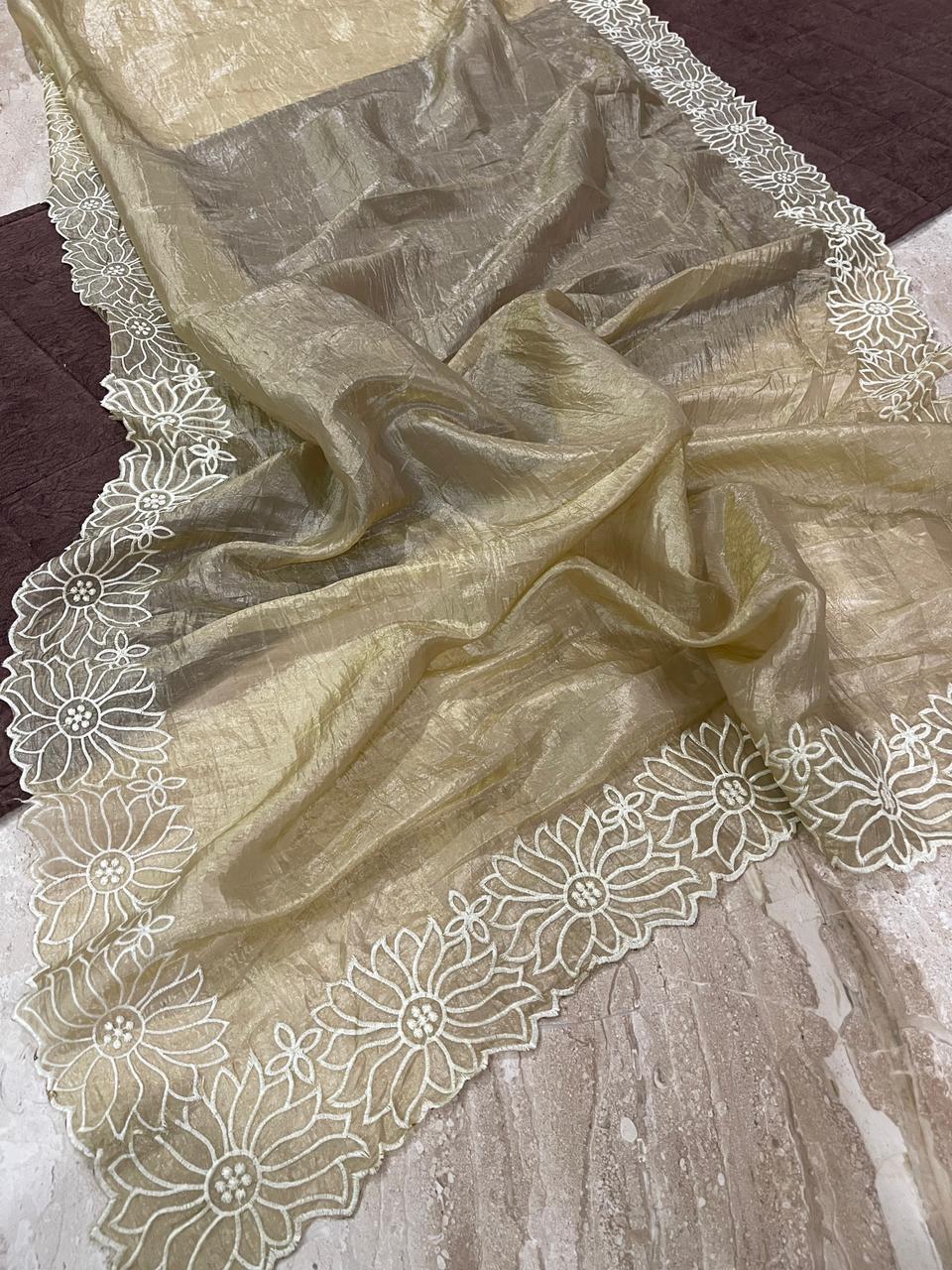 Gold Crush Saree - Eshana Collections