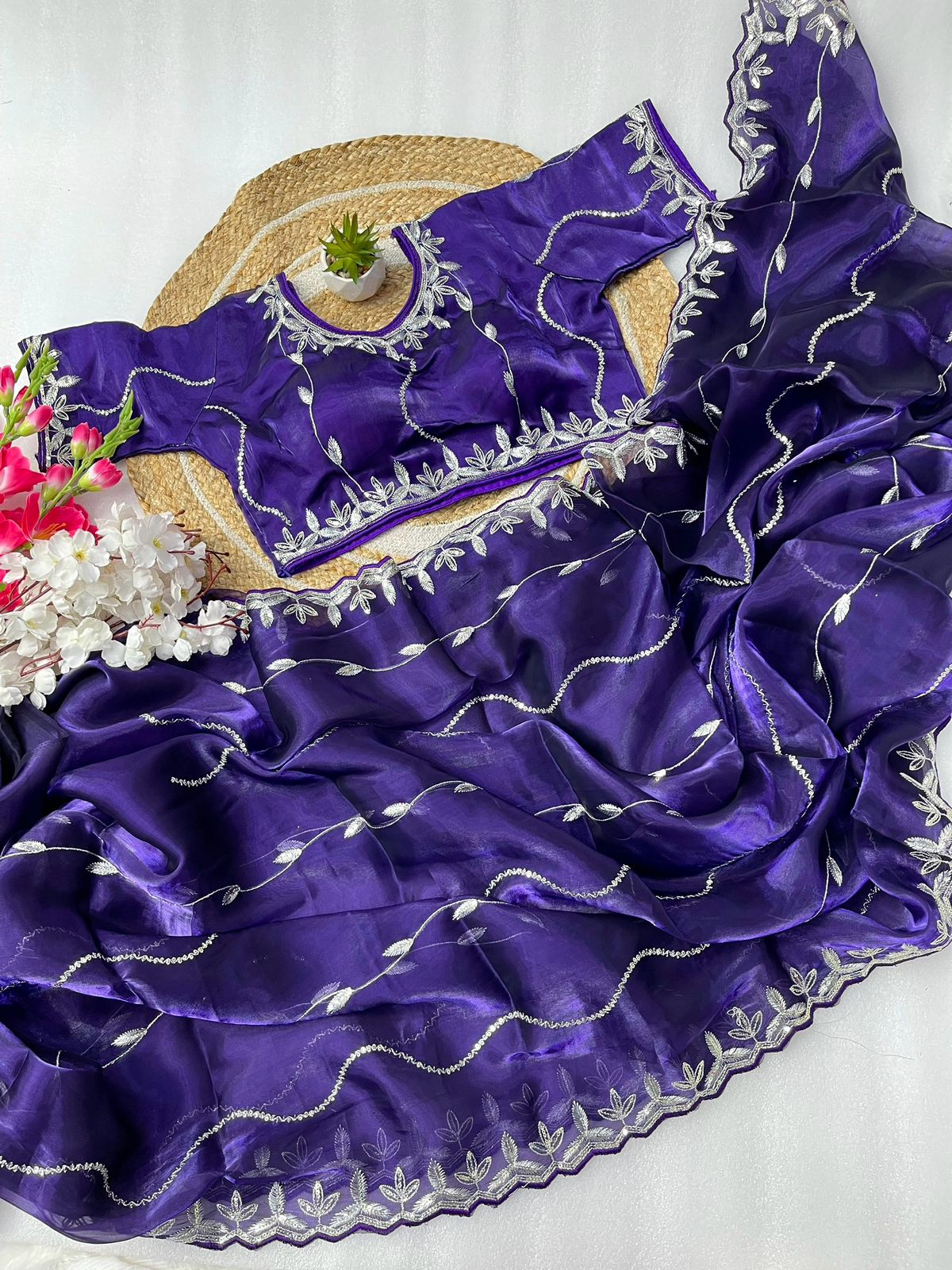Pure Soft Jimmy Choo Silk Saree - Eshana Collections