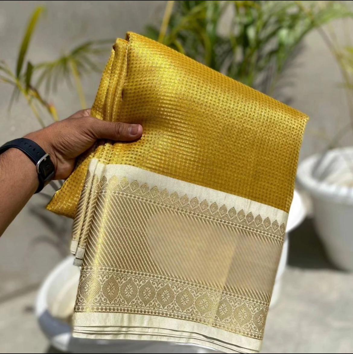 Premium quality banarasi glass tissue silk saree - Eshana Collections