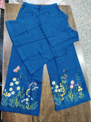 Summer embroidery work co-ord  set - Eshana Collections