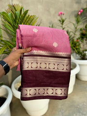 Banarasi handloom warm silk fabric saree - Eshana Collections