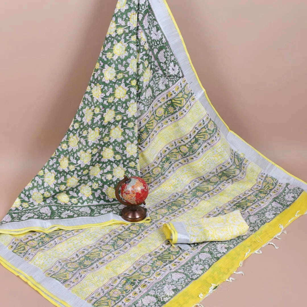 Lite weight Linen sarees - Eshana Collections