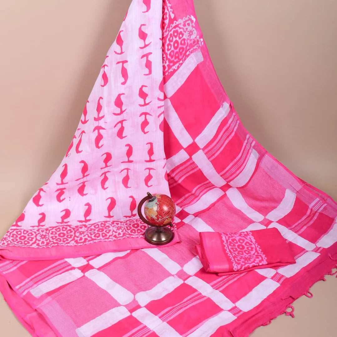 Lite weight Linen sarees - Eshana Collections