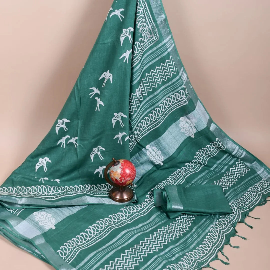 Lite weight Linen sarees - Eshana Collections