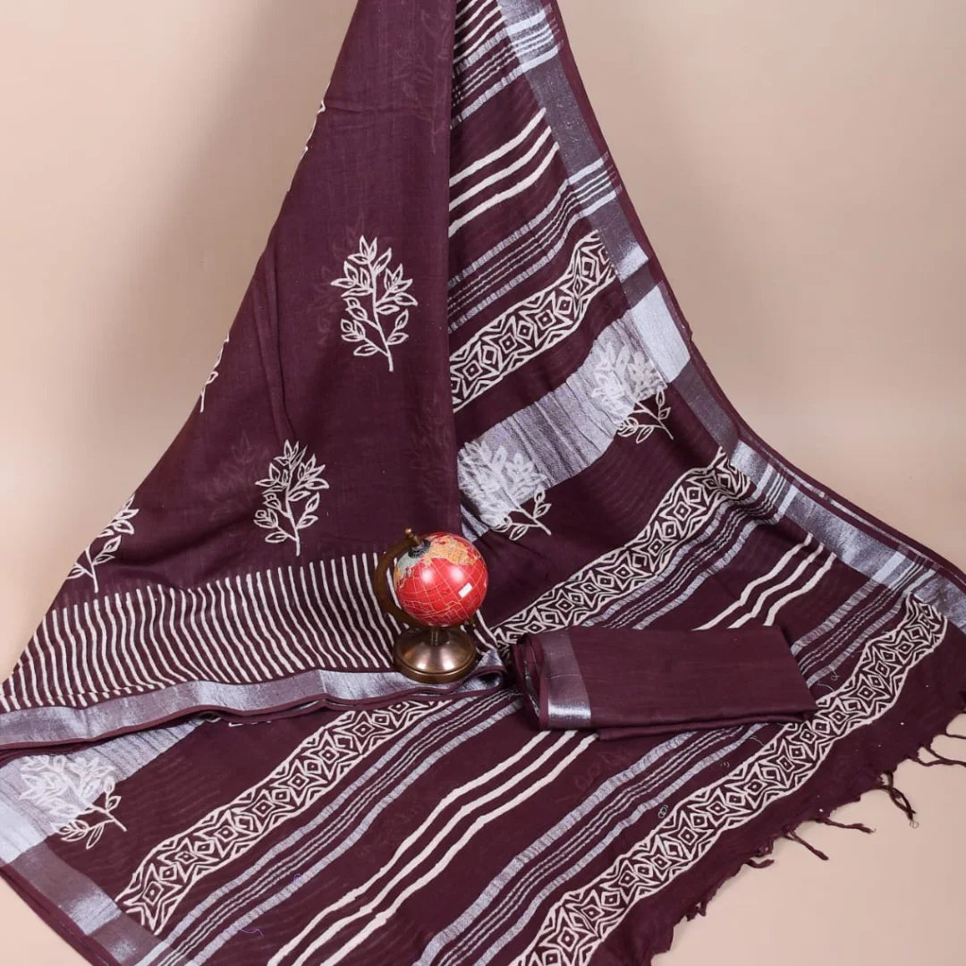 Lite weight Linen sarees - Eshana Collections