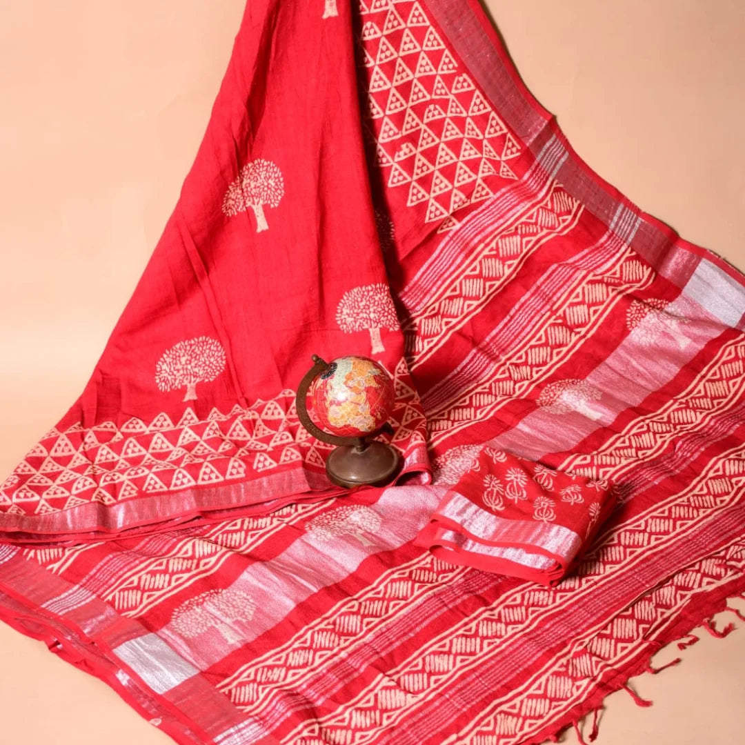 Lite weight Linen sarees - Eshana Collections