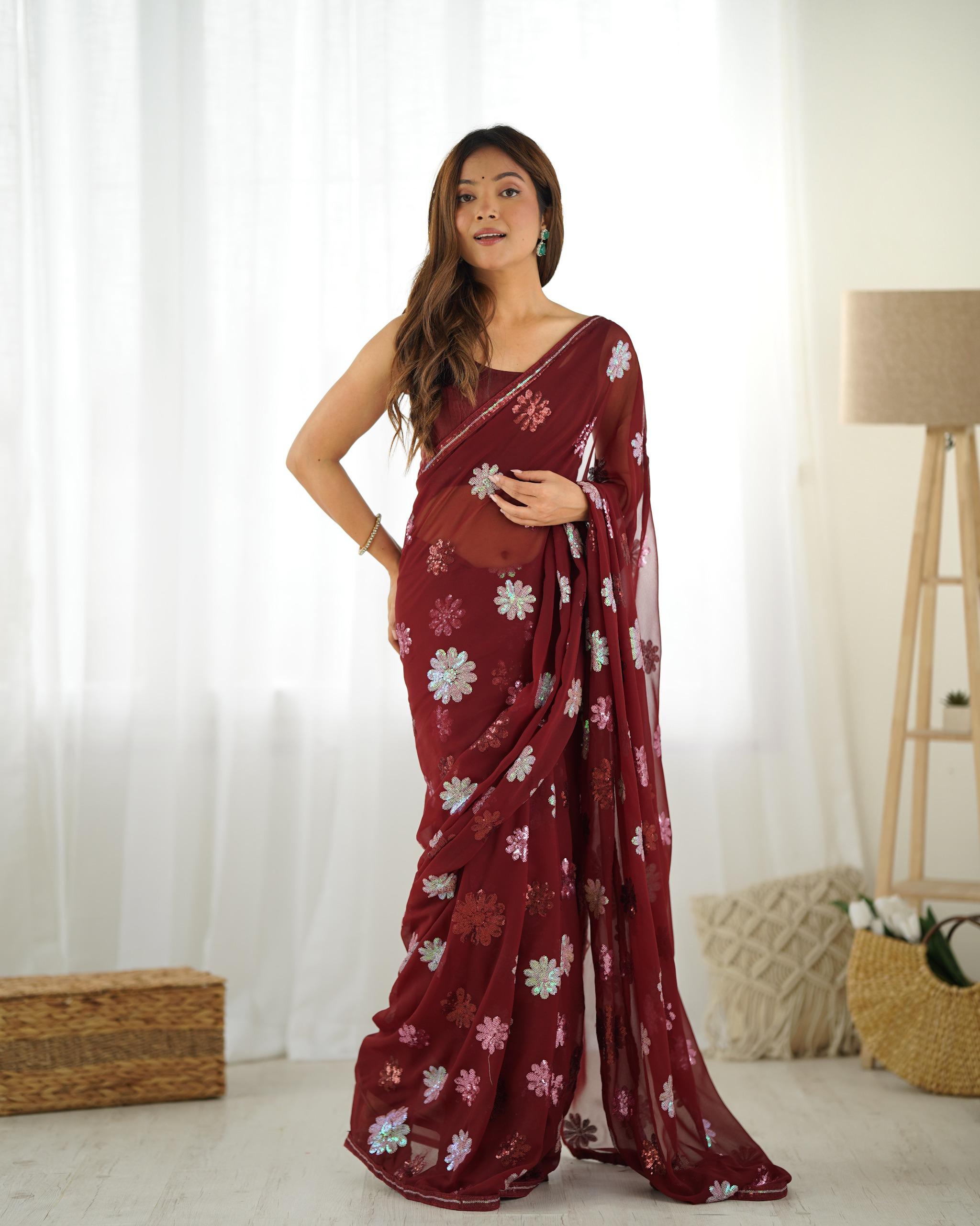 Eshana party wear Georgette sarees - Eshana Collections