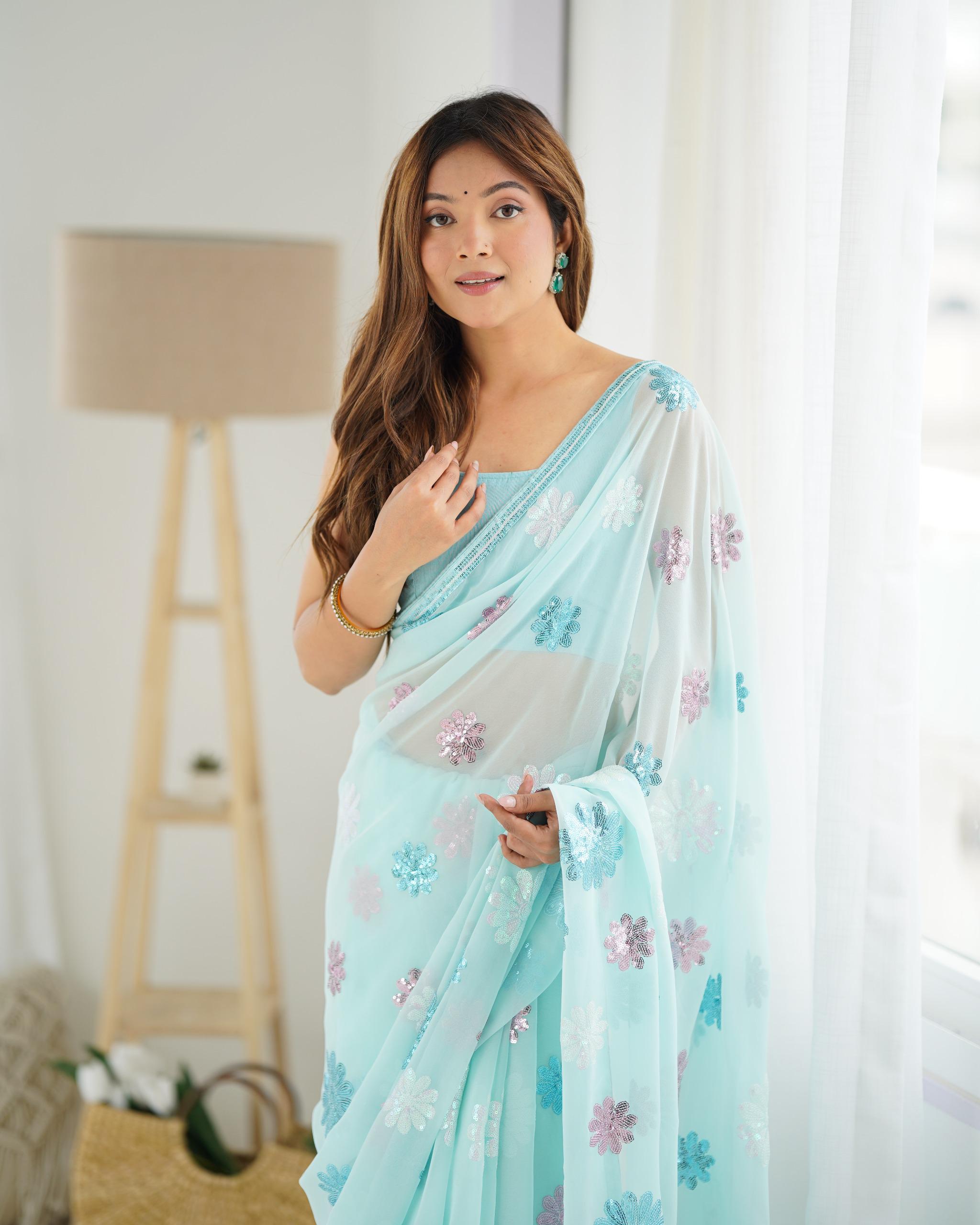 Eshana party wear Georgette sarees - Eshana Collections