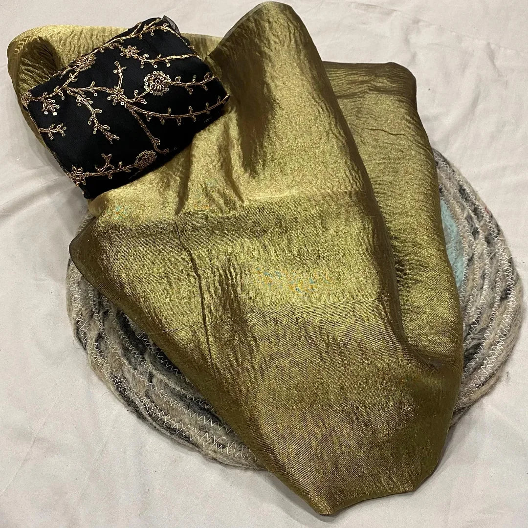 Black and gold saree - Eshana Collections
