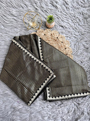 Black and  gold zari sarees - Eshana Collections