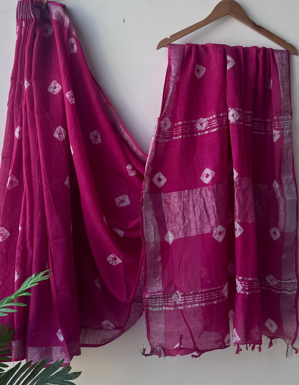 Trendy linen sarees collection - Eshana Collections