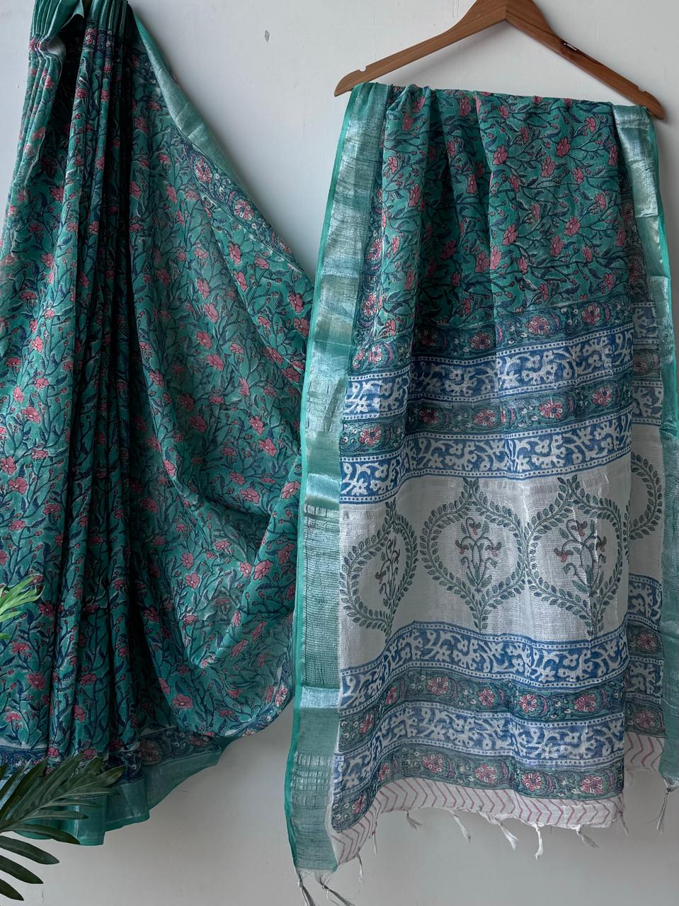 Trendy linen sarees collection - Eshana Collections