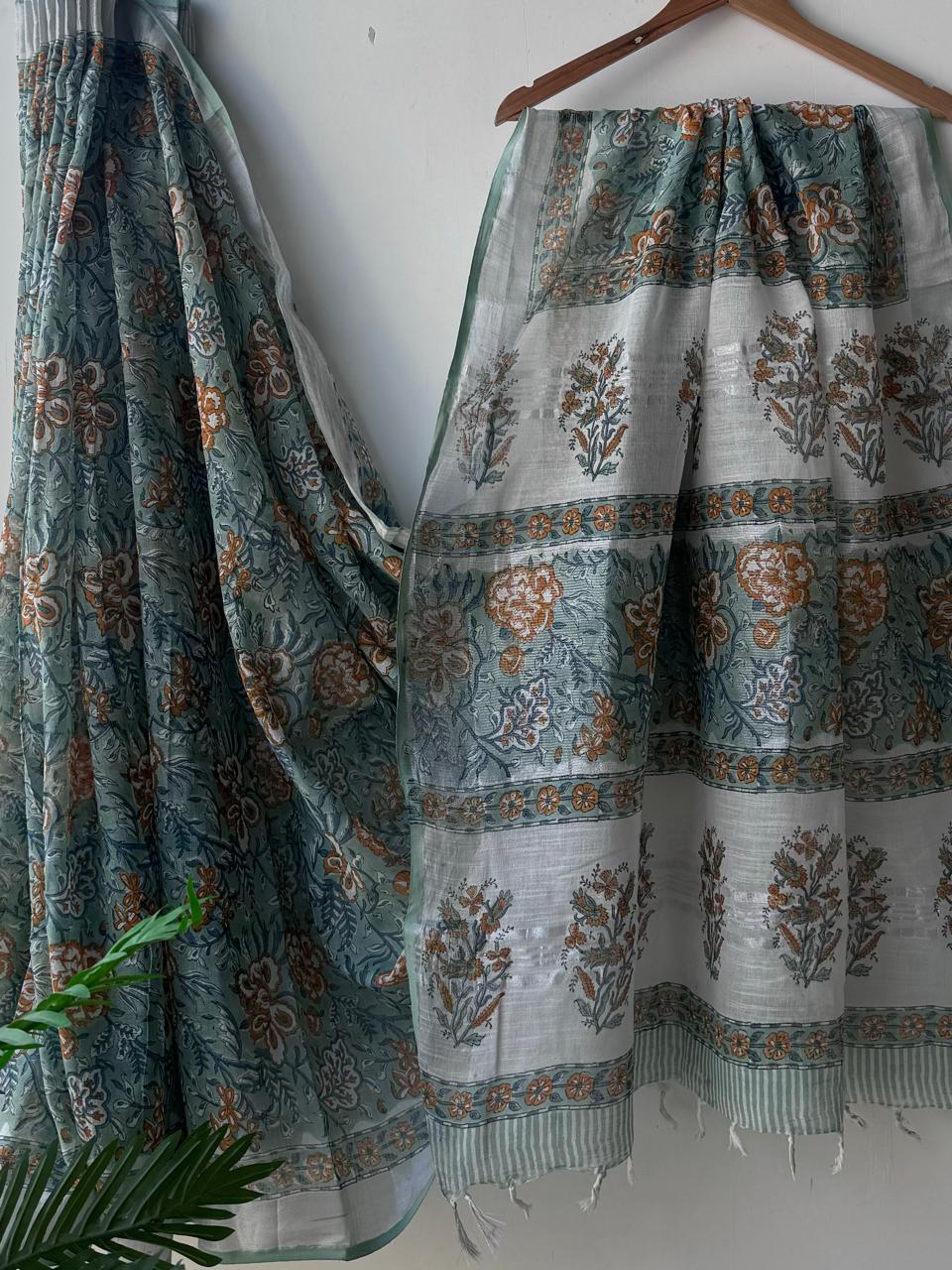 Trendy linen sarees collection - Eshana Collections