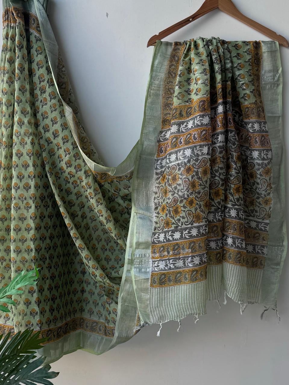 Trendy linen sarees collection - Eshana Collections