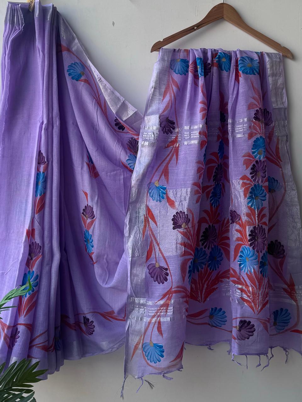 Trendy linen sarees collection - Eshana Collections