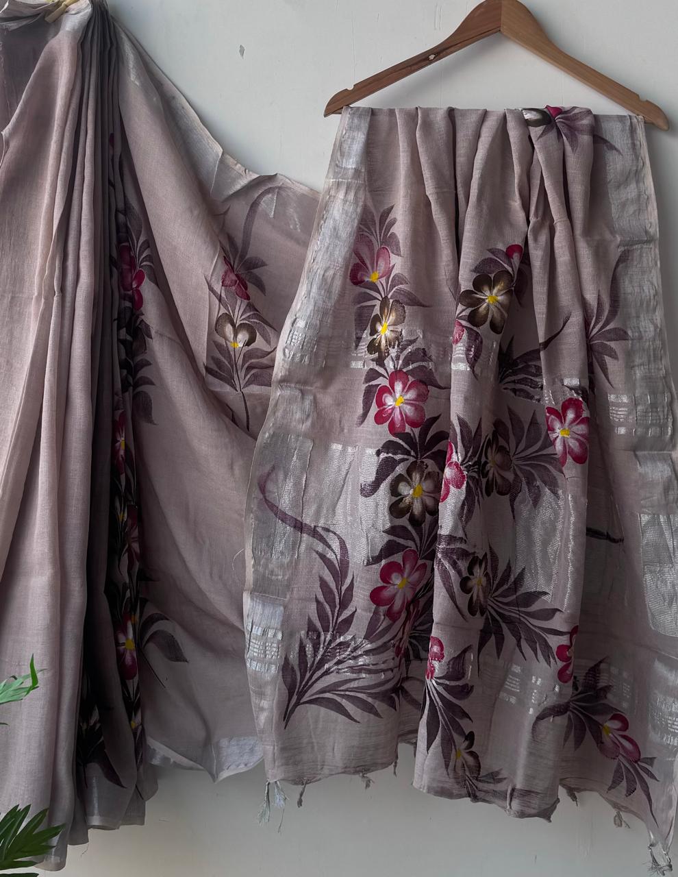 Trendy linen sarees collection - Eshana Collections