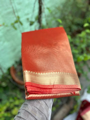 Plain tissue sarees with border - Eshana Collections