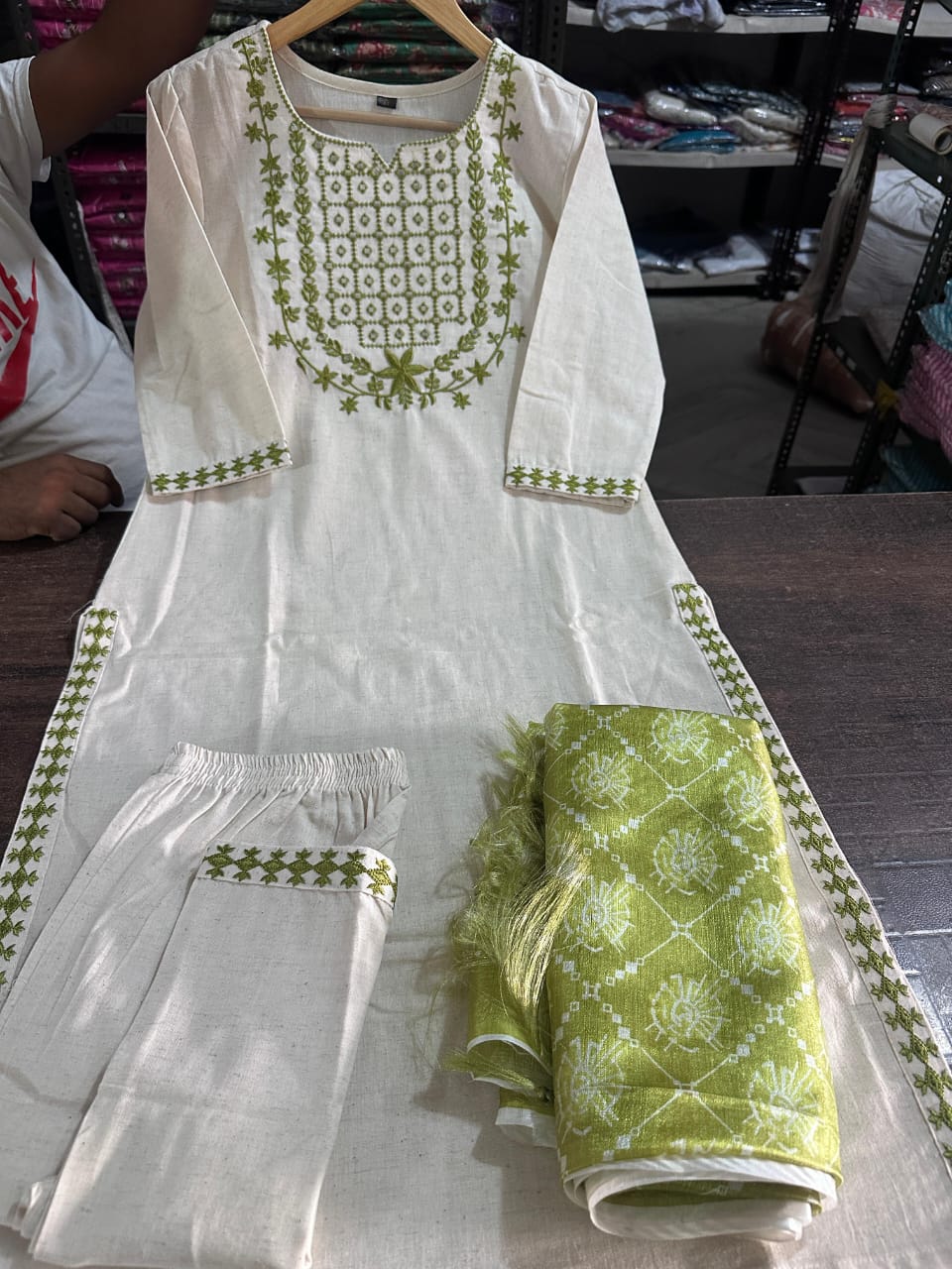 White Salwar Set | Chudidhar Set - Eshana Collections