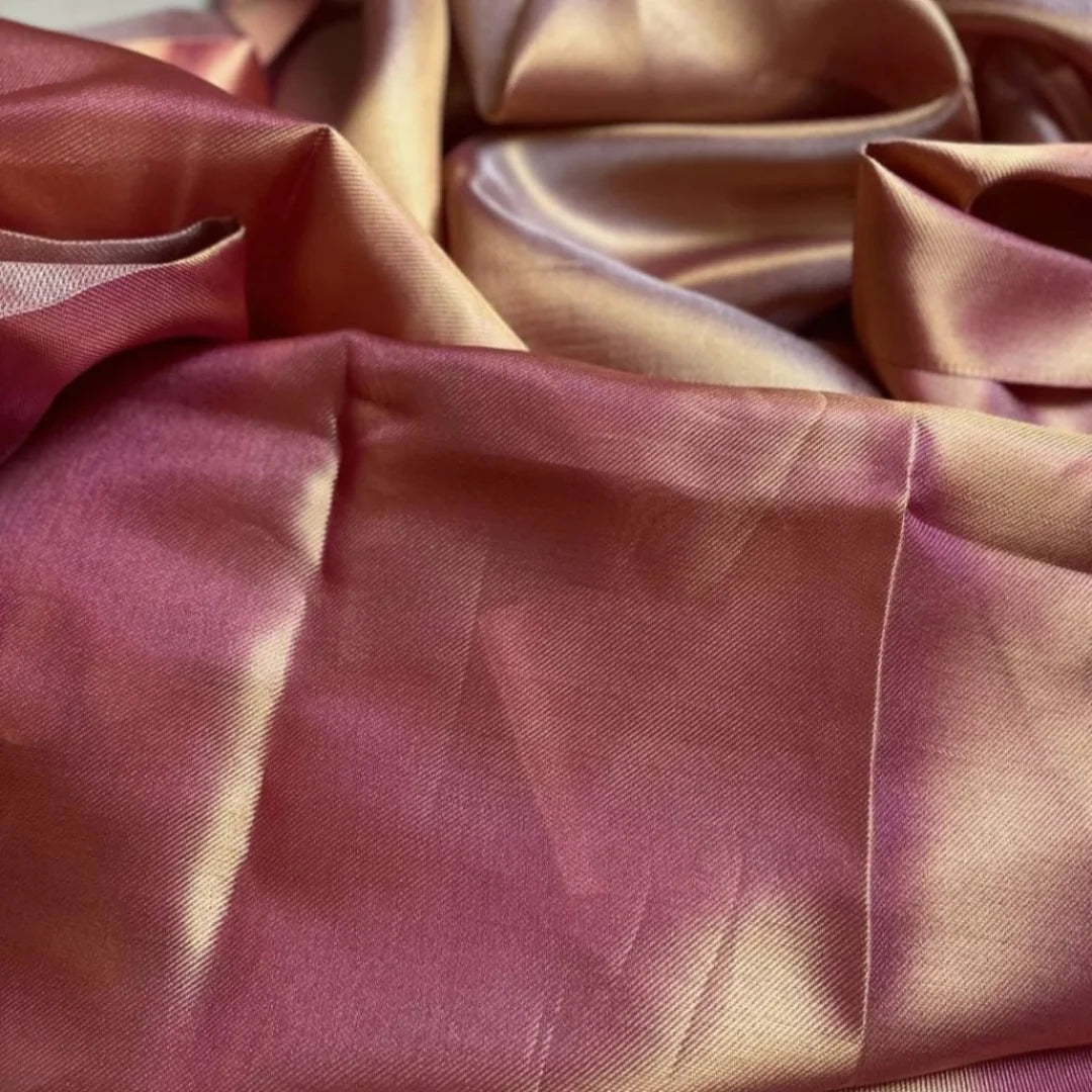 Plain tissue silk saree in unique shade - Eshana Collections