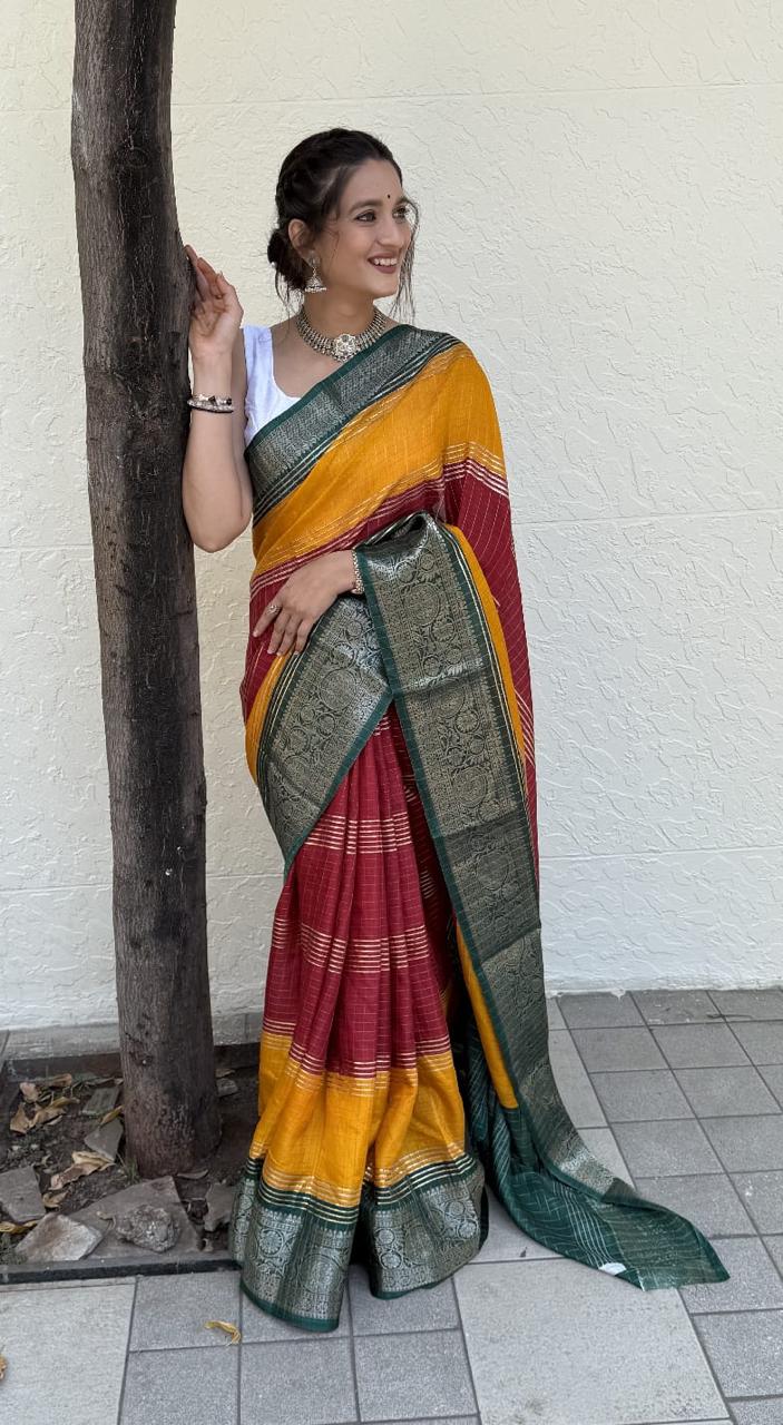 Dola silk saree - Eshana Collections
