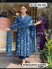 Navy blue salwar set - Eshana Collections