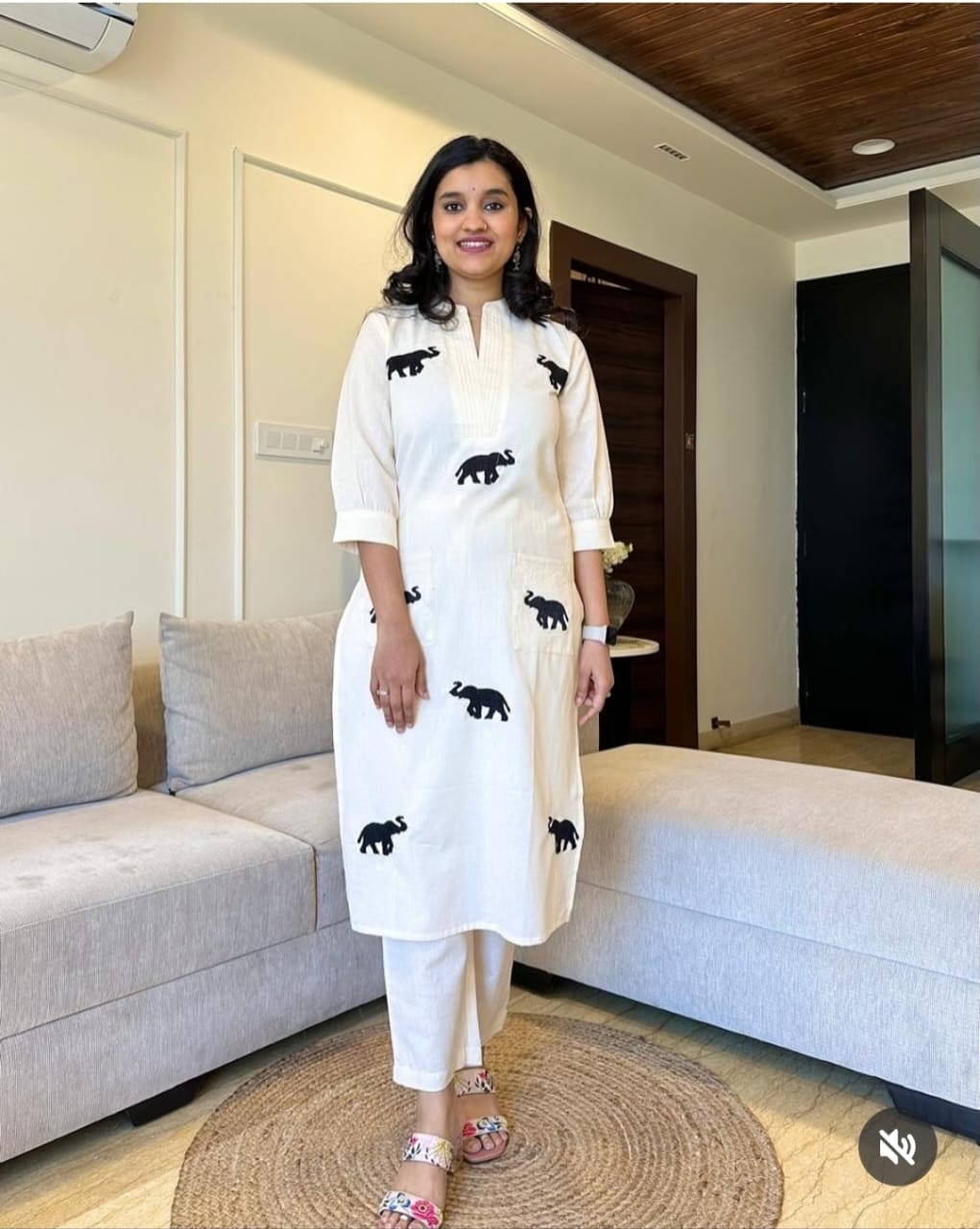 Kurti and pant set - Eshana Collections