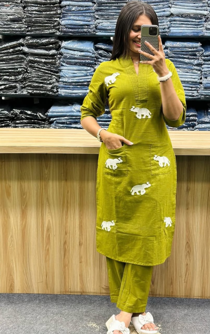 Kurti and pant set - Eshana Collections