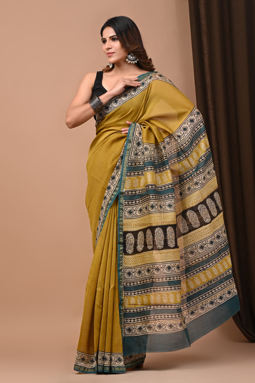 Chanderi silk saree - Eshana Collections
