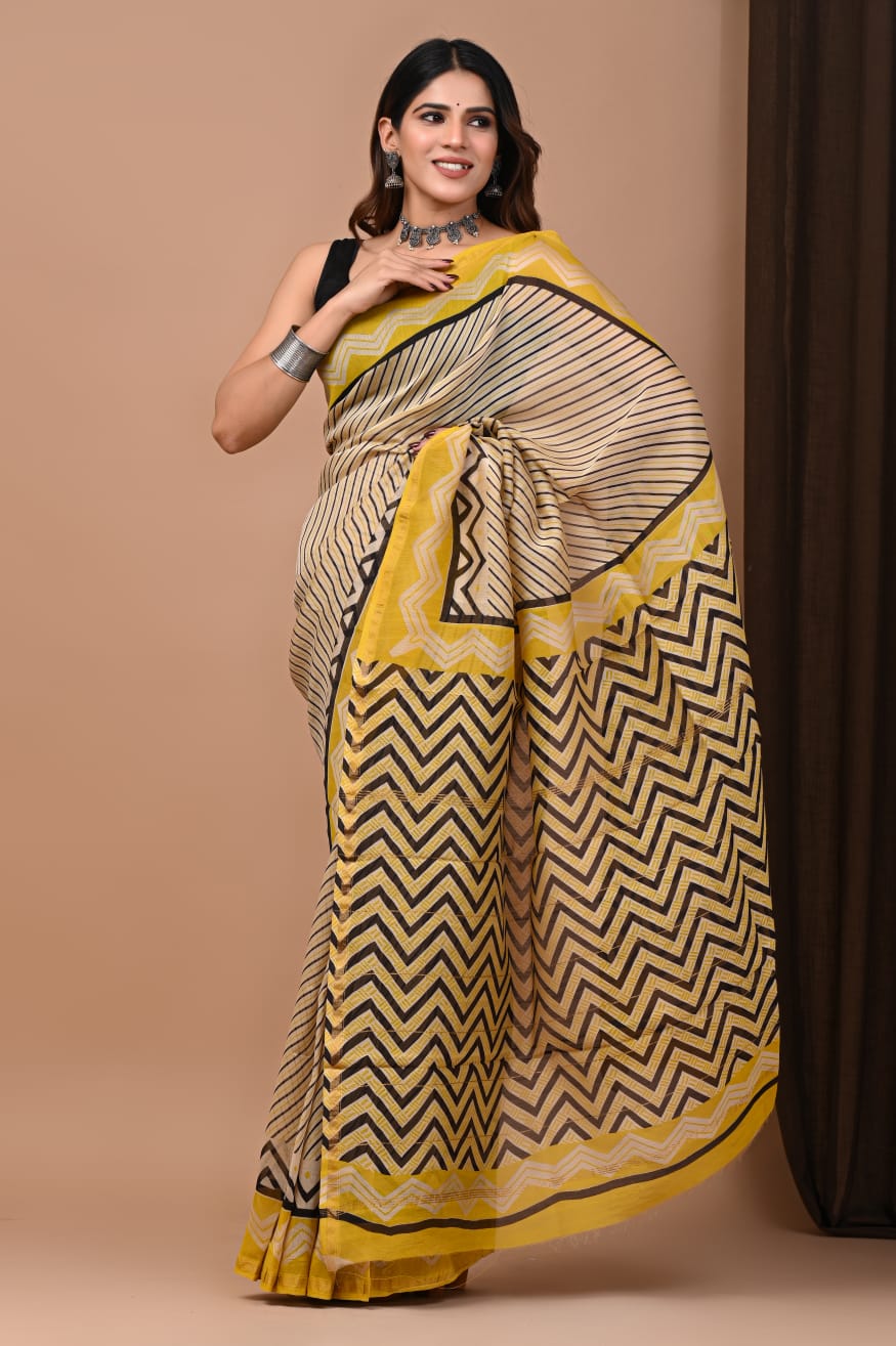 Chanderi silk saree - Eshana Collections
