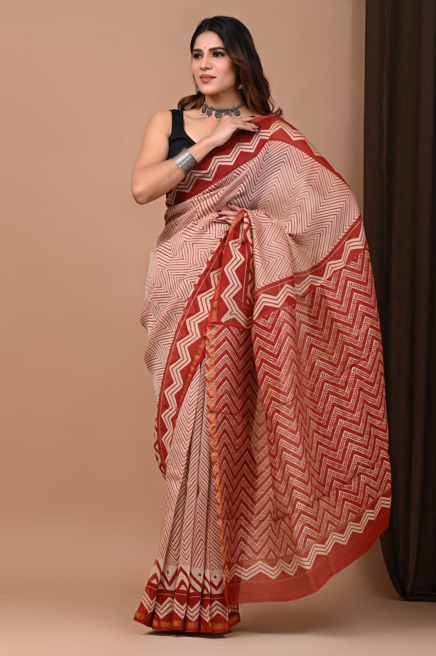 Chanderi silk saree - Eshana Collections