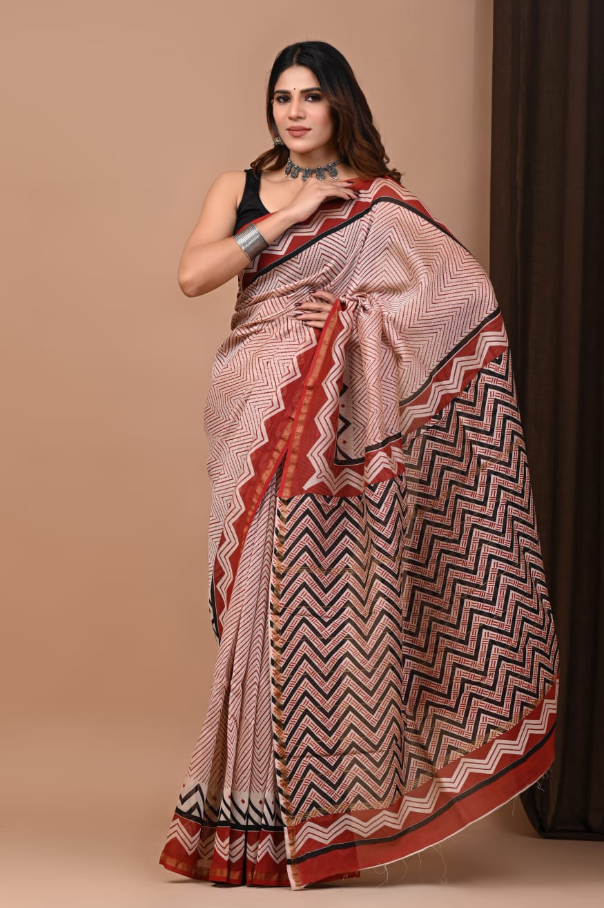Chanderi silk saree - Eshana Collections