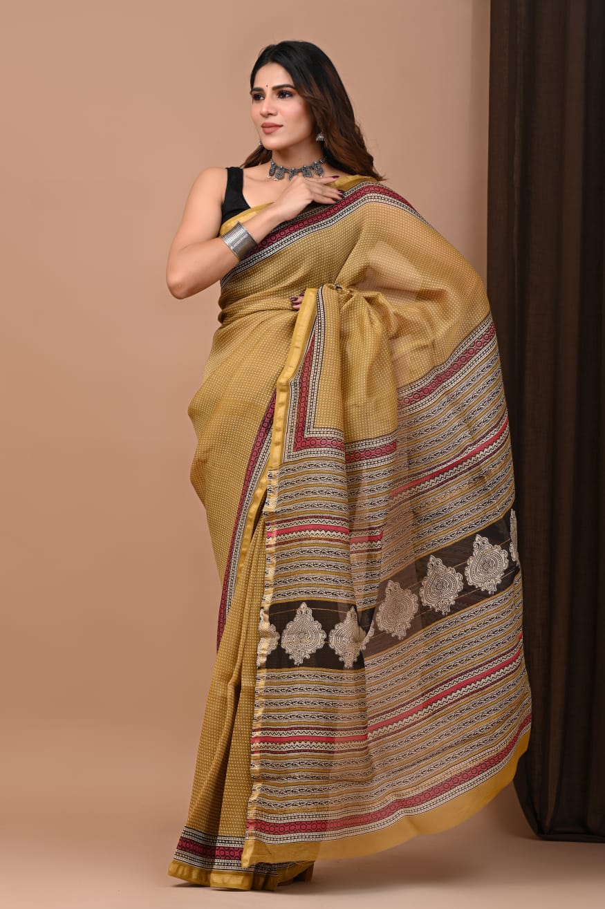Chanderi silk saree - Eshana Collections