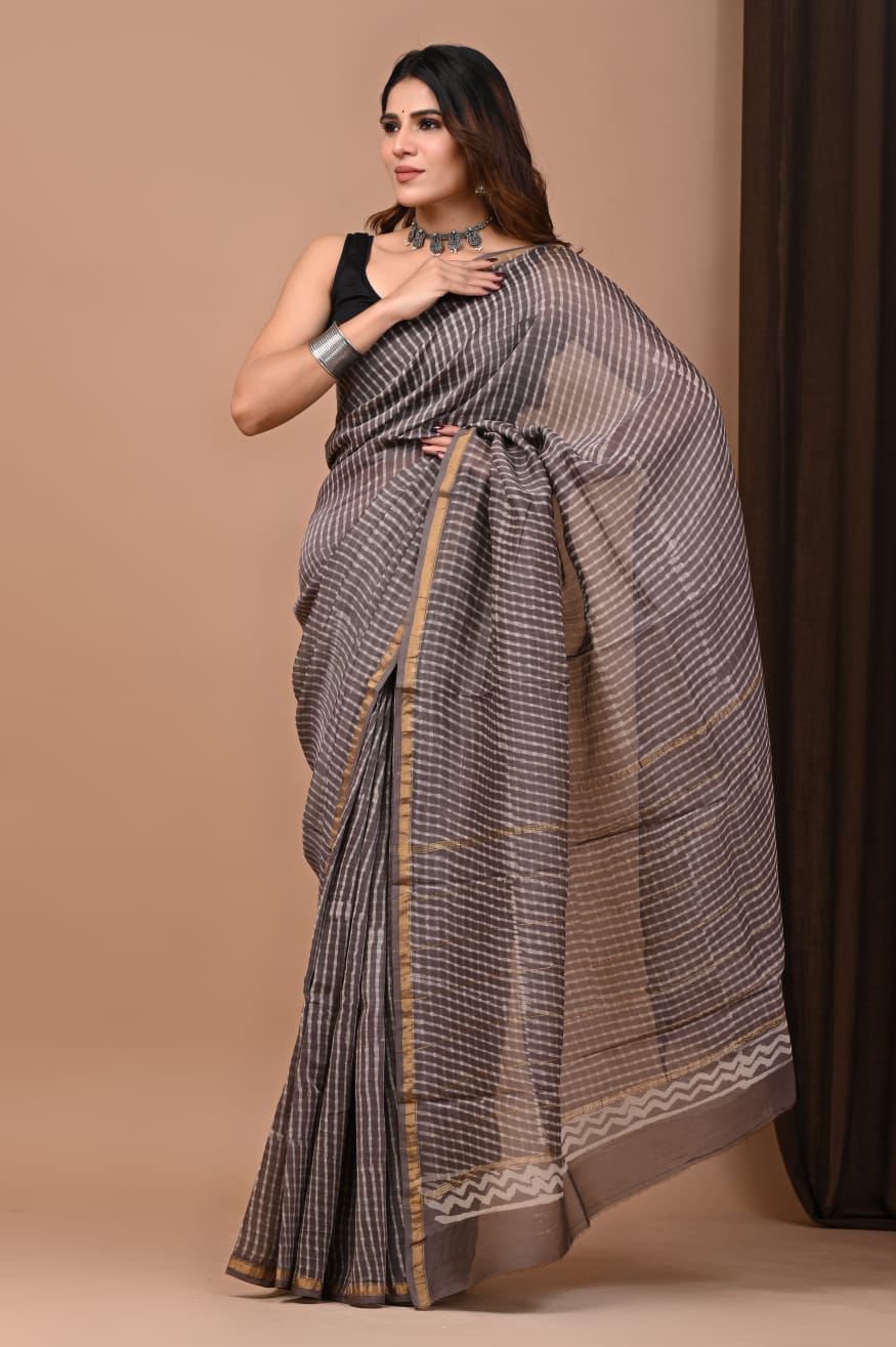 Chanderi silk saree - Eshana Collections