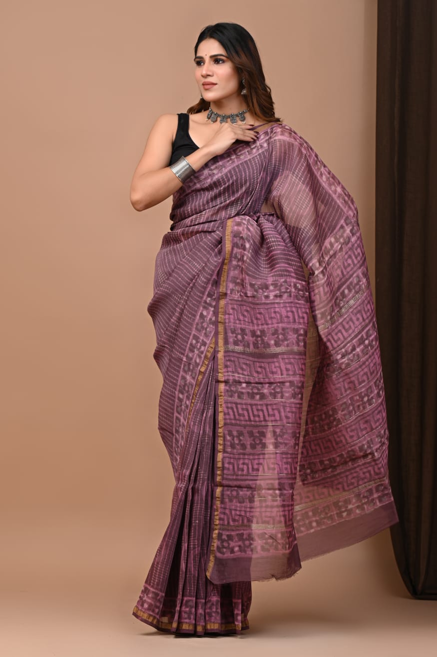 Chanderi silk saree - Eshana Collections