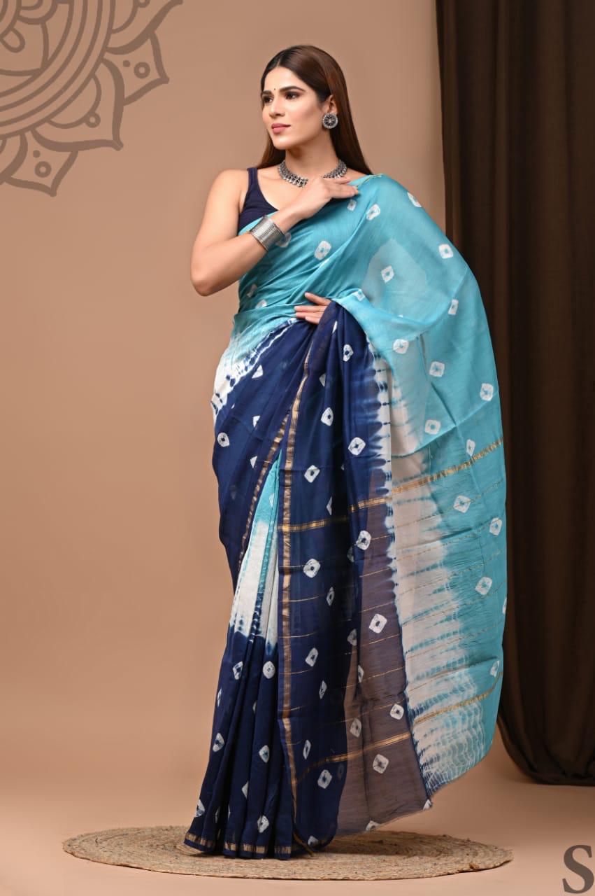 Chanderi silk saree - Eshana Collections